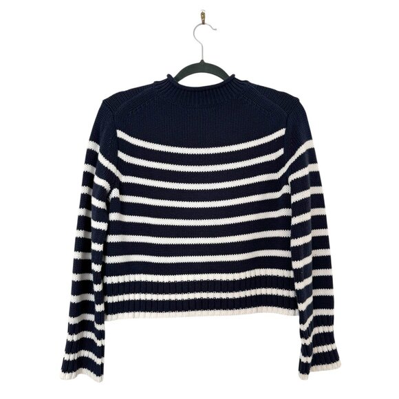 J. Crew Rollneck Cropped Striped Sweater Size XXS - Picture 5 of 7